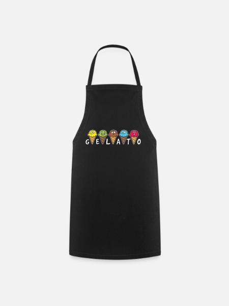 Gelato ice cream parlor - Cooking Apron - black