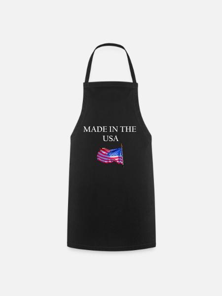 USA MADE IN THE USA AMERICA - Cooking Apron - black
