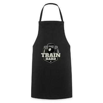 Cadeau de dictons de remise en forme musculaire cool - Tablier de cuisine - noir - Devant - AI Model Male 185 dark (185cm)