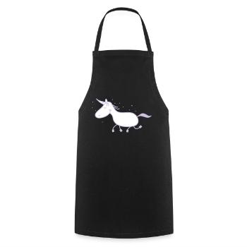 Einhorn - Kochschürze - Schwarz - Vorne - AI Model Male 185 dark (185cm)