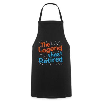 Retraite Légende - Tablier de cuisine - noir - Devant - AI Model Male 185 dark (185cm)