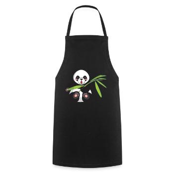 Panda - Tablier de cuisine - noir - Devant - AI Model Male 185 dark (185cm)