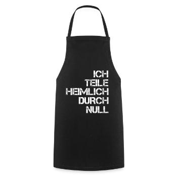 Ich teile heimlich durch Null Mathe Rechnen - Kochschürze - Schwarz - Vorne - AI Model Male 185 dark (185cm)
