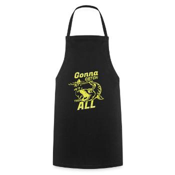 Fishing - Cooking Apron - black - Front - AI Model Male 185 dark (185cm)