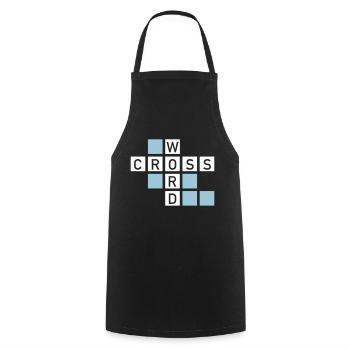 Crossword puzzle - Cooking Apron - black - Front - AI Model Male 185 dark (185cm)