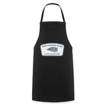 Cadeau rétro d'ange de club de pêche de brochet cool - Tablier de cuisine - noir - Devant - AI Model Male 185 dark (185cm)