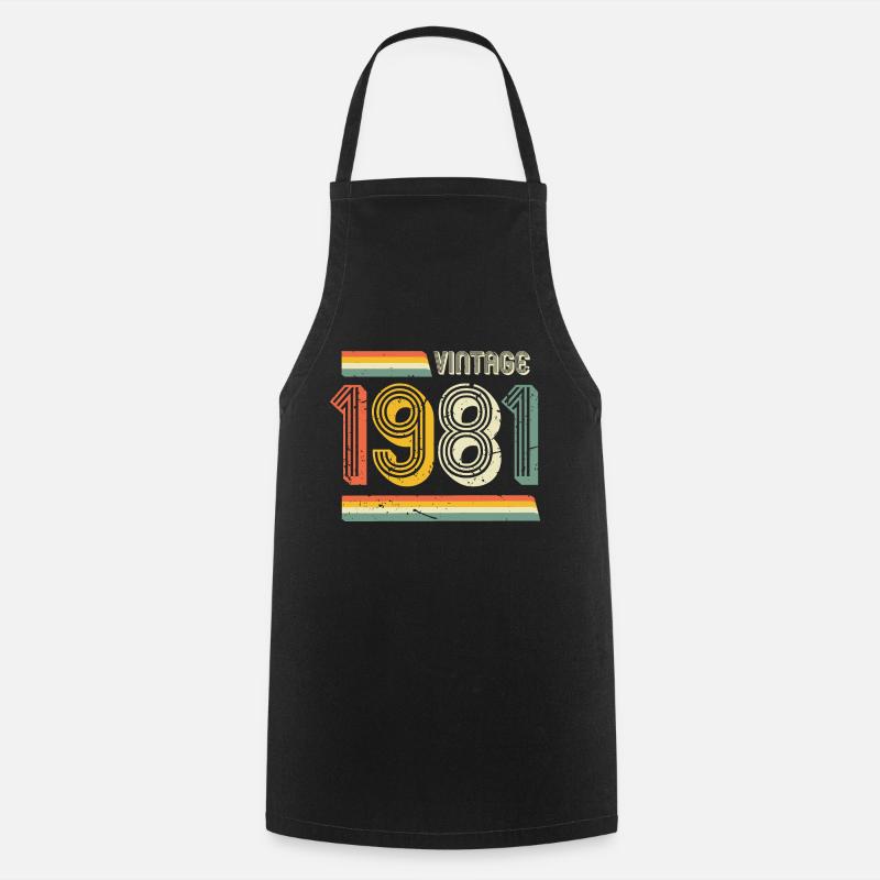 Vintage 1981 - Kochschürze - Schwarz