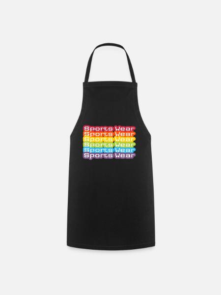 Sports Wear Rainbow two - Cooking Apron - black