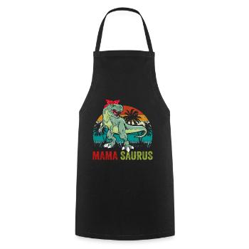 Mamasaurus T Rex dinosaure Drôle Maman Famille - Tablier de cuisine - noir - Devant - AI Model Male 185 dark (185cm)