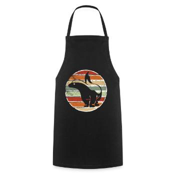 Rétro 1990- 1000 000 000 000 - Tablier de cuisine - noir - Devant - AI Model Male 185 dark (185cm)