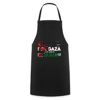 stehen für gaza - Kochschürze - Schwarz - Vorne - AI Model Male 185 dark (185cm)