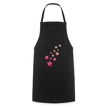 Star Star Pattern Starry Sky - Cooking Apron - black - Front - AI Model Male 185 dark (185cm)