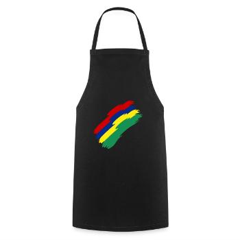 Mauritius Flag Colors - Cooking Apron - black - Front - AI Model Male 185 dark (185cm)