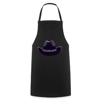 cowboy hat - Cooking Apron - black - Front - AI Model Male 185 dark (185cm)