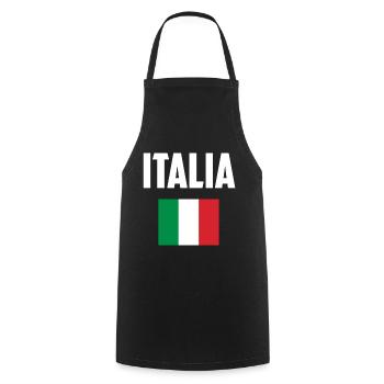 Italia Italy Italian Italy Flag - Cooking Apron - black - Front - AI Model Male 185 dark (185cm)