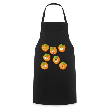 Persimmon plum - Cooking Apron - black - Front - AI Model Male 185 dark (185cm)
