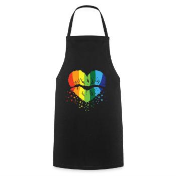 Regenbogen LGBT Schwul Lesbisch T-Shirt - Kochschürze - Schwarz - Vorne - AI Model Male 185 dark (185cm)