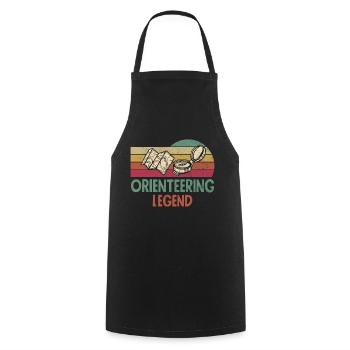 Orienteer Runner Running Orienteering Legends - Cooking Apron - black - Front - AI Model Male 185 dark (185cm)