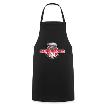 SUPER MOTO Monkey Helmet red - Cooking Apron - black - Front - AI Model Male 185 dark (185cm)