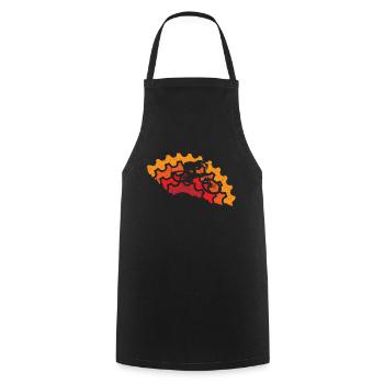 Sunset Cogs Biker - Cooking Apron - black - Front - AI Model Male 185 dark (185cm)