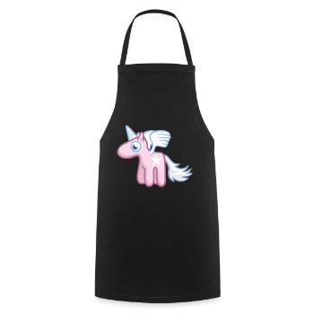 Angel the SkyPony - Ange pony - Tablier de cuisine - noir - Devant - AI Model Male 185 dark (185cm)