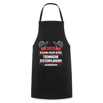 Technische Systemplanerin Design für Handwerker - Kochschürze - Schwarz - Vorne - AI Model Male 185 dark (185cm)