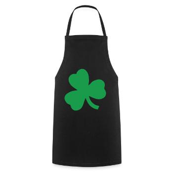Idée cadeau de la Saint-Patrick Irlande Trèfle - Tablier de cuisine - noir - Devant - AI Model Male 185 dark (185cm)