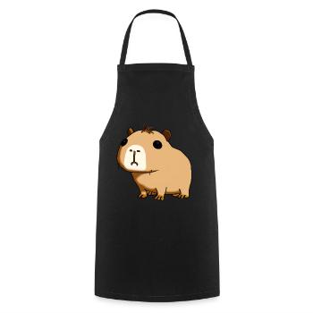 capybara - Kochschürze - Schwarz - Vorne - AI Model Male 185 dark (185cm)