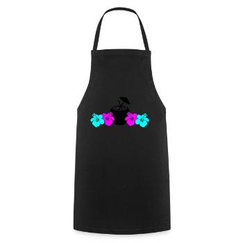 Hibiscus Kokus - Tablier de cuisine - noir - Devant - AI Model Male 185 dark (185cm)