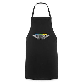 Z AMAZIGH ALGERIE MAROC TUNISIE - Tablier de cuisine - noir - Devant - AI Model Male 185 dark (185cm)