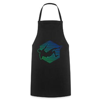 Climber Boulder, Bouldering, Climber Women - Cooking Apron - black - Front - AI Model Male 185 dark (185cm)