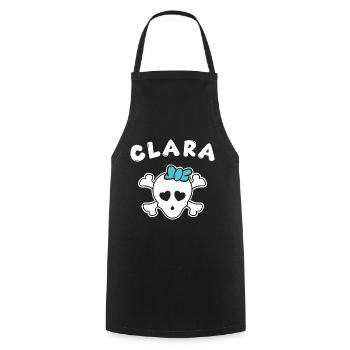 Pirate Clara Design for Girls and Women - Cooking Apron - black - Front - AI Model Male 185 dark (185cm)