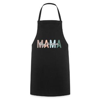 Mama Boy Mom Retro Mother's Day - Cooking Apron - black - Front - AI Model Male 185 dark (185cm)