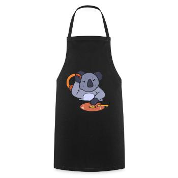 Koala DJ Disc Jockey - Kochschürze - Schwarz - Vorne - AI Model Male 185 dark (185cm)