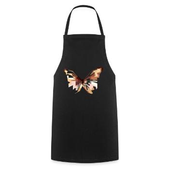 027 PAPILLON2 - Tablier de cuisine - noir - Devant - AI Model Male 185 dark (185cm)