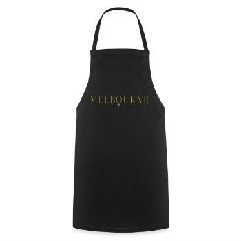 Melbourne, Australie Fan Outfit T Shirt Design - Tablier de cuisine - noir - Devant - AI Model Male 185 dark (185cm)