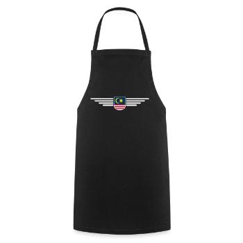 Malaisie Fan Outfit T Shirt Design - Tablier de cuisine - noir - Devant - AI Model Male 185 dark (185cm)