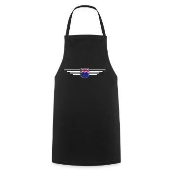 J’aime la Nouvelle-Zélande, T-shirt design de style élégance - Tablier de cuisine - noir - Devant - AI Model Male 185 dark (185cm)