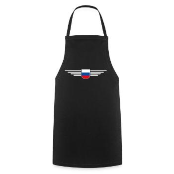 Russland T-Shirt – Stolz und Tradition - Kochschürze - Schwarz - Vorne - AI Model Male 185 dark (185cm)