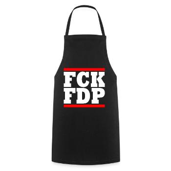 Fck fdp - Tablier de cuisine - noir - Devant - AI Model Male 185 dark (185cm)