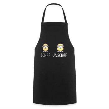 Schaf Unschaf lustiges cooles Geschenk - Kochschürze - Schwarz - Vorne - AI Model Male 185 dark (185cm)