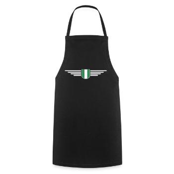 Nigeria Design – Show your love for the country - Cooking Apron - black - Front - AI Model Male 185 dark (185cm)