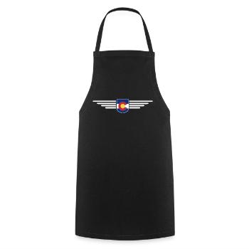 T-shirt Colorado Fan – Montagnes et aventure - Tablier de cuisine - noir - Devant - AI Model Male 185 dark (185cm)