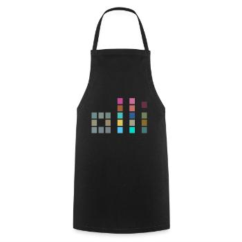 Colorful OLLI - One Life. Live It. Cube Design - Cooking Apron - black - Front - AI Model Male 185 dark (185cm)