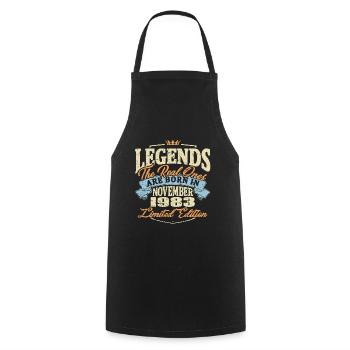 Real legends are born in november 1983 - Cooking Apron - black - Front - AI Model Male 185 dark (185cm)