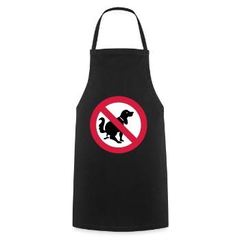 NO Dog Poop Sign - Cooking Apron - black - Front - AI Model Male 185 dark (185cm)