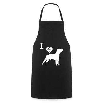 Chien American Staffordshire Terrier Chien de compagnie - Tablier de cuisine - noir - Devant - AI Model Male 185 dark (185cm)