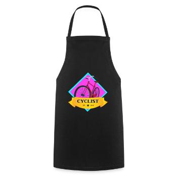 bicycle - Cooking Apron - black - Front - AI Model Male 185 dark (185cm)