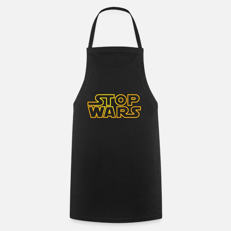 stop wars starlight outline - Cooking Apron - black