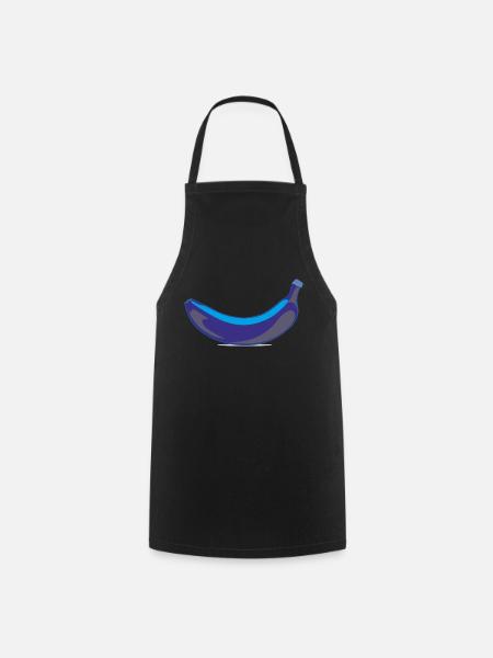 Blue Banana Fruit Fraucht Food Healthy Gift - Cooking Apron - black